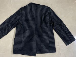 H&amp;M Black pink Stripes Blazer