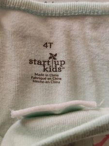 Girls&#39; T-shirt (White &amp; Mint green)