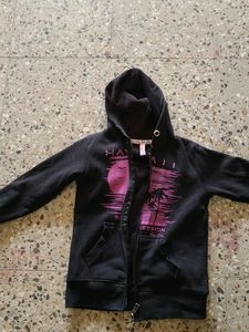 Winter Hood Zipper Jacket For Girl