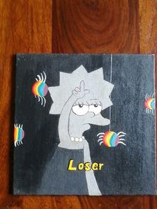 Simpsons Painting On Medium Size Canvas