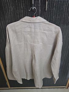 Zara Oversized Linen Blend Shirt