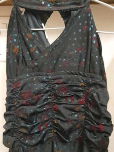 SALE 🥳🖤 BLACK HALTER NECK DRESS ( 1PC AVAILABLE)