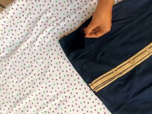 L Size Navy Blue Shirt For Women