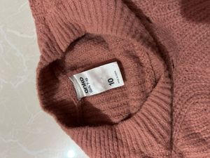 crop Cute Pink Knit Sweater