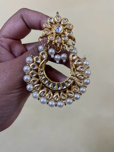 Combo Of Earring And Haath Phool