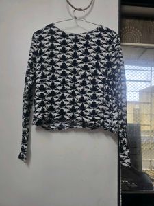 Patterned Long Sleeve Top