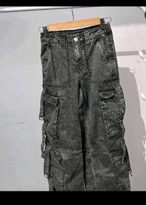 Acid Wash Cargo Pants