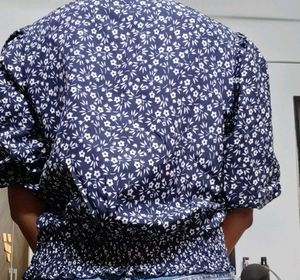 Blue Shirt Floral