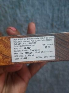 Oriflame Men&#39;s Collection Dark Wood Perfume