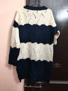 Women Wool Striped Cardigan