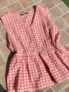 Red &amp; White Gingham Top