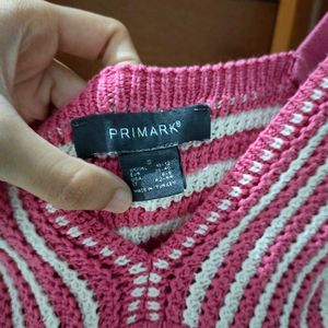 Pink Striped Knit Top💗