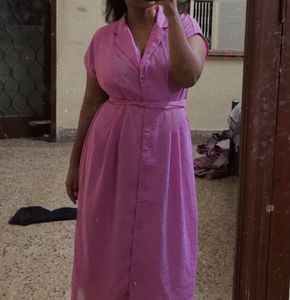 Pink Shirt Dress