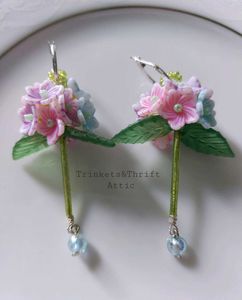 Hydrangea Blooms Hoop Earrings