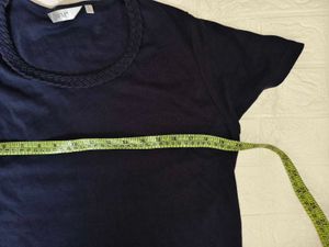 Size  L 🎁Buy 2 Get 1 Free🎁Navy Blue Casual Top