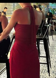 RED HALTER NECK DRESS(NO Coins)