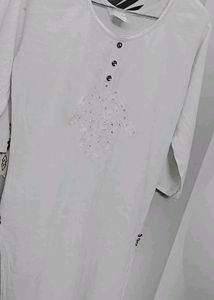 Beautiful White Readymade Kurti For Women