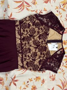 Marron Miss Chase Flared Gown