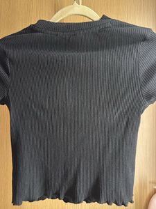 Sleek Black Crop Top