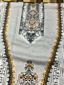 Pakistani Printed Slub Unstitched Kurti Fabric