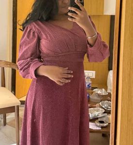 Sparkly Pink Midi Dress