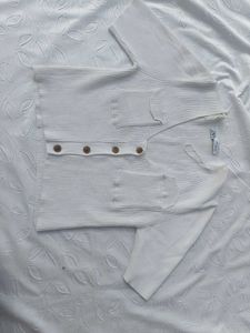 Zara White Knit Crop Top