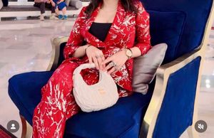 Red &amp; Silver Pant Suit