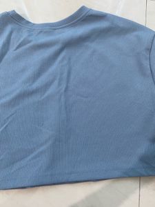 Blue Cropped Sweatshirt
