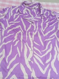 Stylish Purple Animal Print Shirt