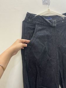 Charcoal Black Flared Jeans