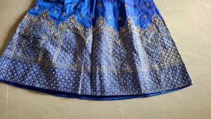 Royal Blue Embroidered Lehenga.