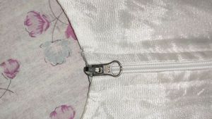 Round Neck 36 Bust Off White Blouse