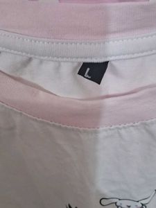 Baby Pink And White Sanrio Crop Top