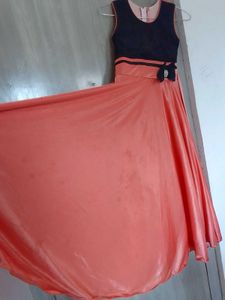 Coral Coloured Long Gown