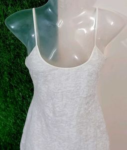 Imported Creamish Slip Mini Dress