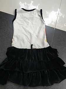 Girl's Floral Print Tiered Dress