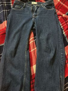 Dark Blue Flared Denim
