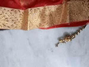 Elegant Orange &amp; Gold Kurti