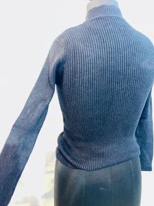 Stylish Black Knit Turtleneck Top