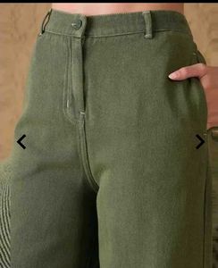 Olive Green Wide Leg Pants