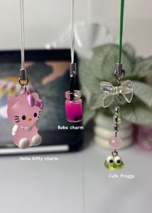 Beaded Phone Charm/ Hello Kitty