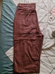 Burgundy Casual Pants