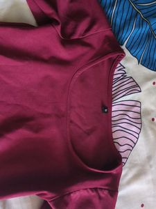 Maroon Crop Top