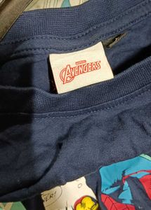 Marvel Superheroes Graphic Navy Blue T-Shirt