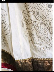 Elegant White &amp; Gold Anarkali