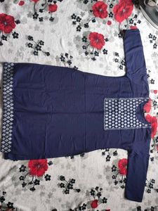 Elegant Royal Dark Blue Kurta For Women