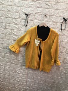 Style with swagidy 🎁 🌷Mustard Cardigan wit