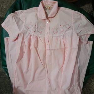 Full Length Nightie, Floral Front Pattern, 42&#34;