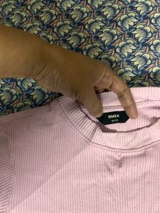 Cute Pink Ribbed Top