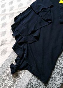 Luckychouette Women Cotton Ruffle Casual Tshirt
